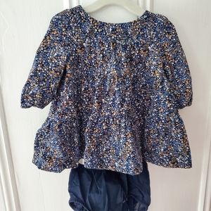 baby GAP Floral Tiered Corduroy Dress 0-3 Months Girl